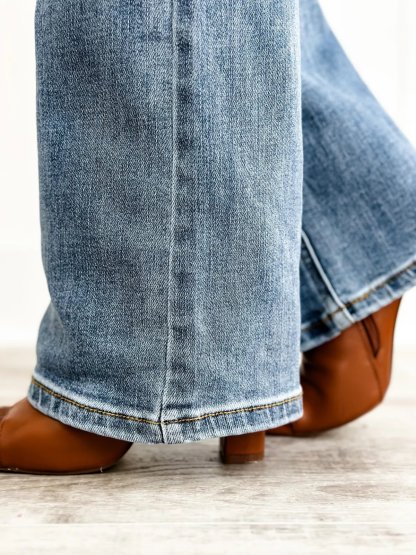 Mid Rise Button Fly Bootcut Jeans (Buy 2 Free Shipping)