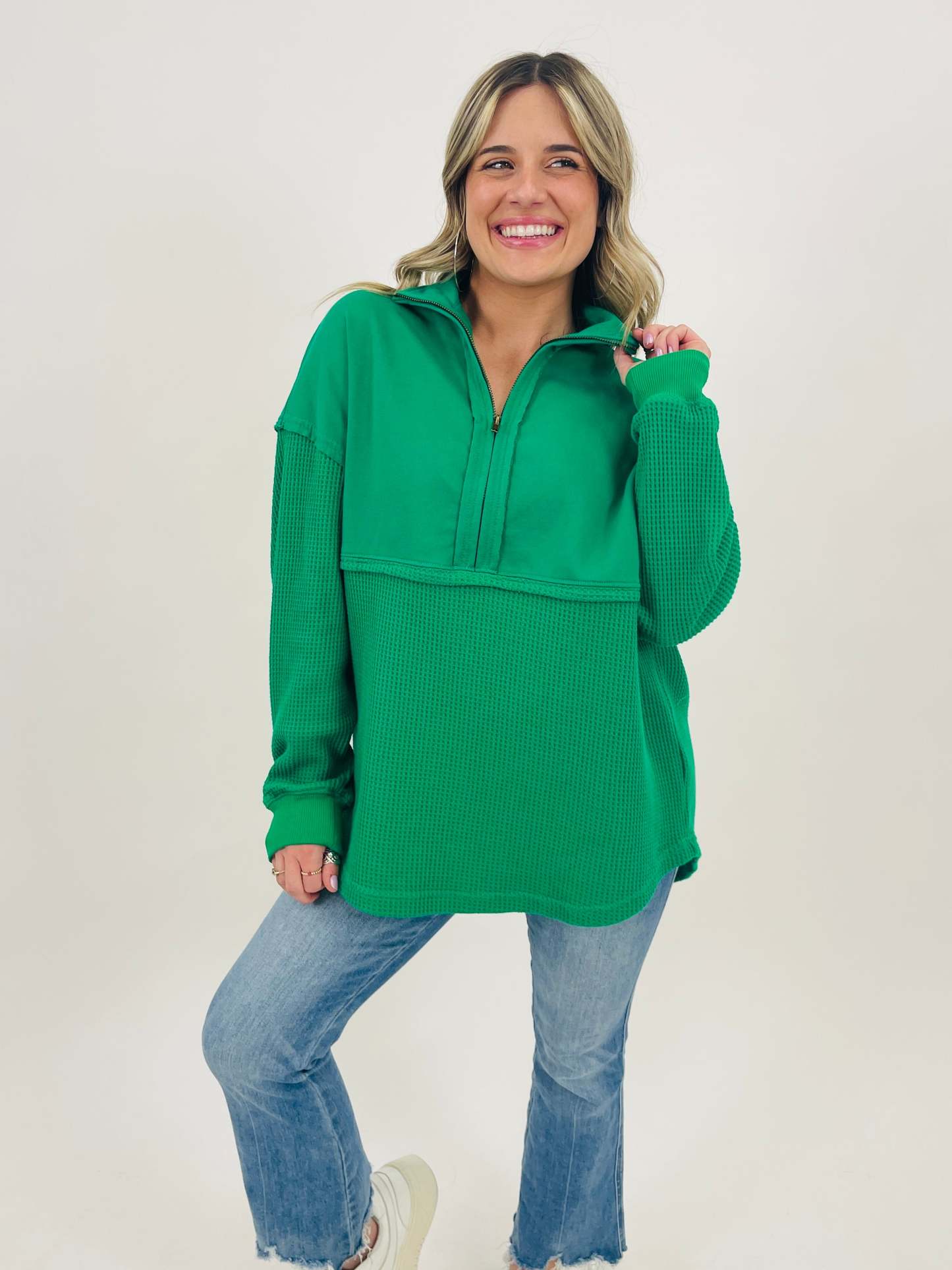 Exclusive The Perfect Mix Pullover In Green