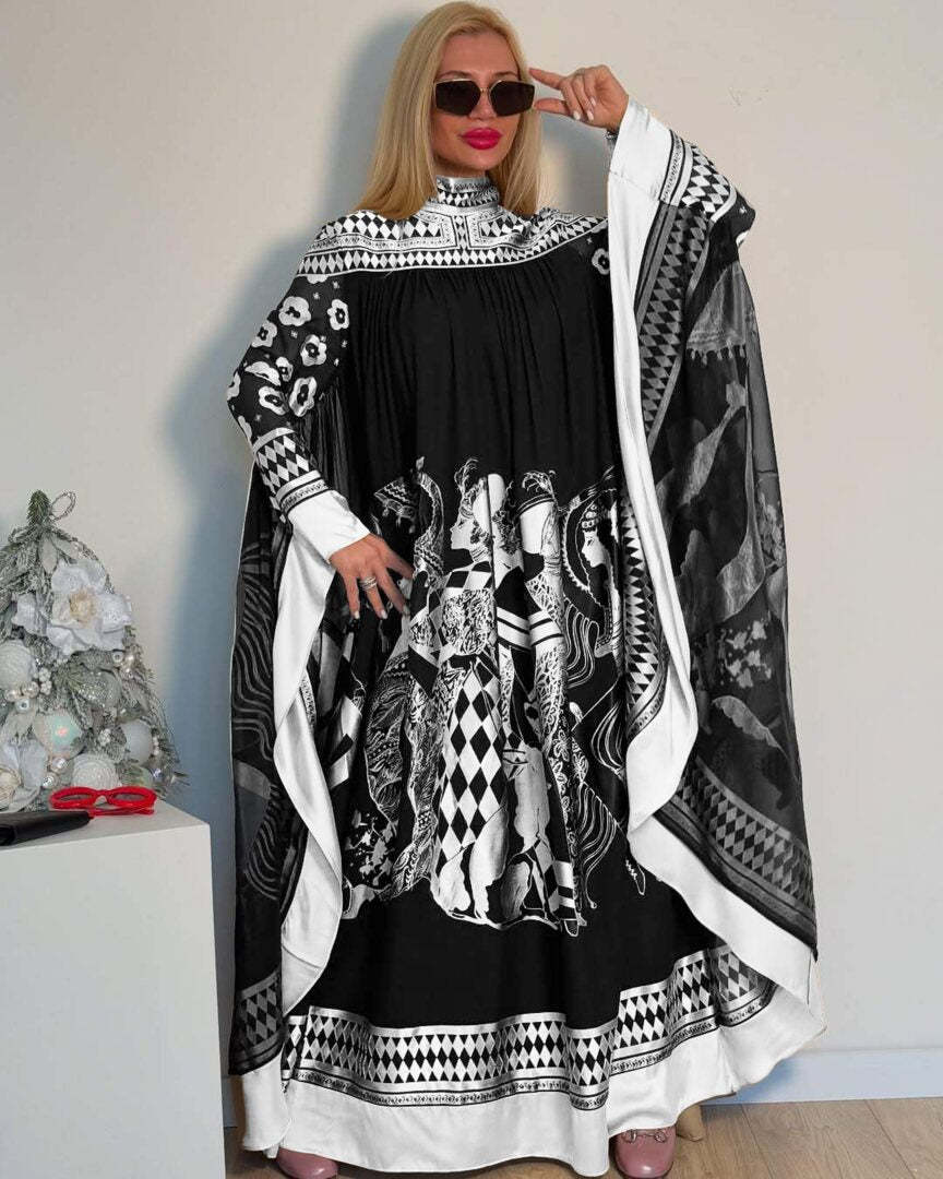 Women's Fashion Printed Ethnic Long Skirt