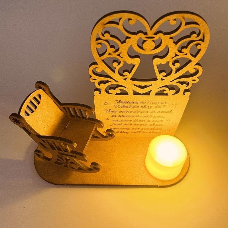 🔥LAST DAY SALE 75% OFF🔥 - Handmade Wooden Christmas Memorial Candle Decoration