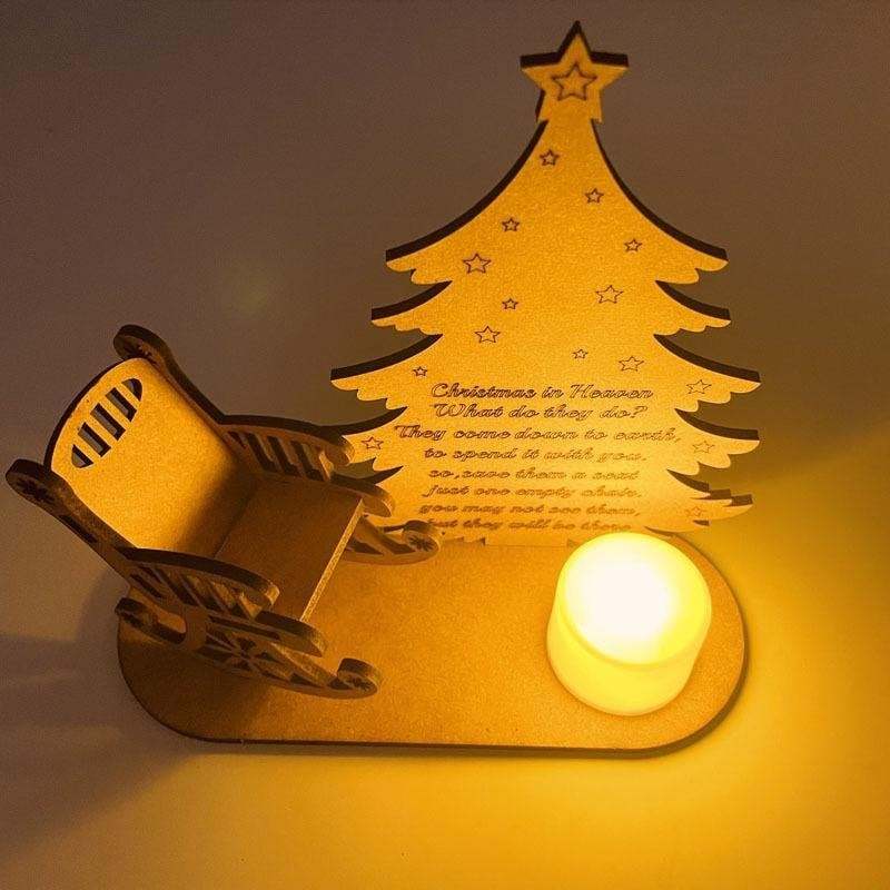 🔥LAST DAY SALE 75% OFF🔥 - Handmade Wooden Christmas Memorial Candle Decoration