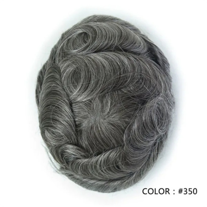 Swiss Lace Hairpieces Brethable Durable Lace Bleached Knots Super Soft Mens Wig