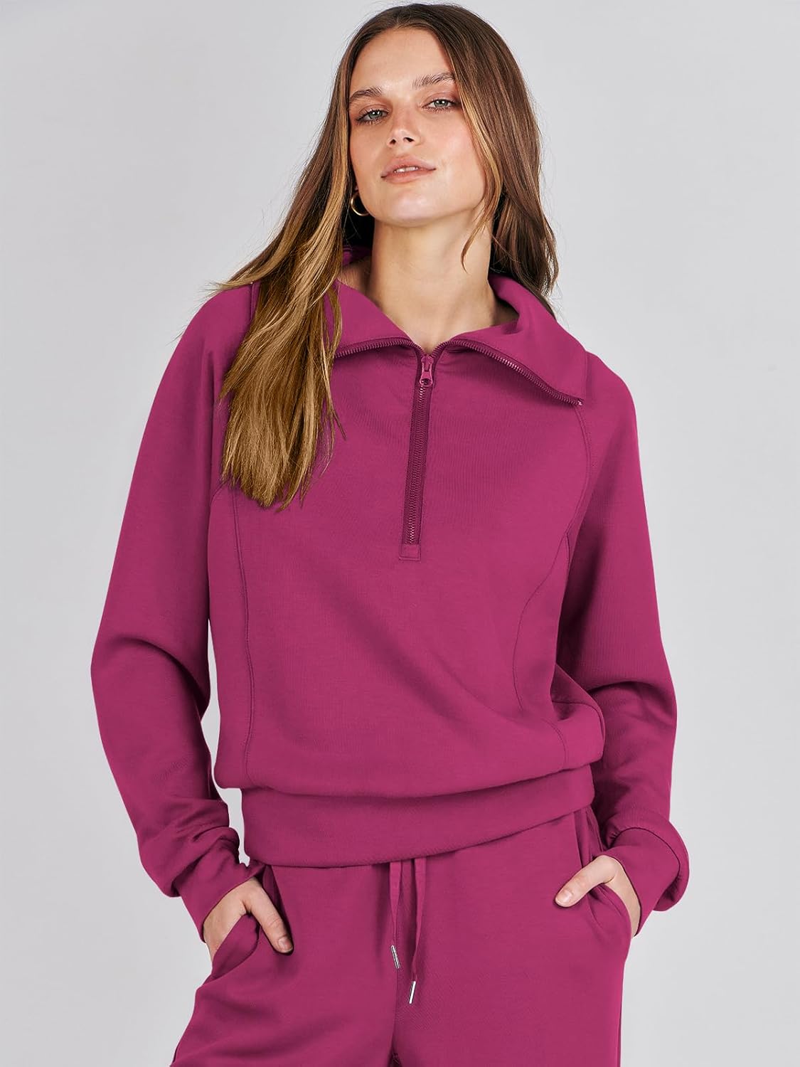 ANRABESS Women 2 Piece Outfits Sweatsuit Oversized Sweatshirt Sweatpants Tracksuit Sweat Lounge Matching Set 2024 Fall Trendy