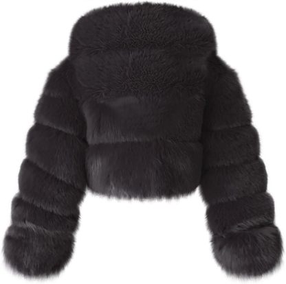 Women's Crop Fur Coat Plain Faux Fur Quilted Jacket Thick Warm Winter Jacket Teenager Girls Fur Jacket Zip Up Jacket Coat Faux Fur Jacket Long Sleeve Winter Coat Cuddly Jacket Winter Fur Coat