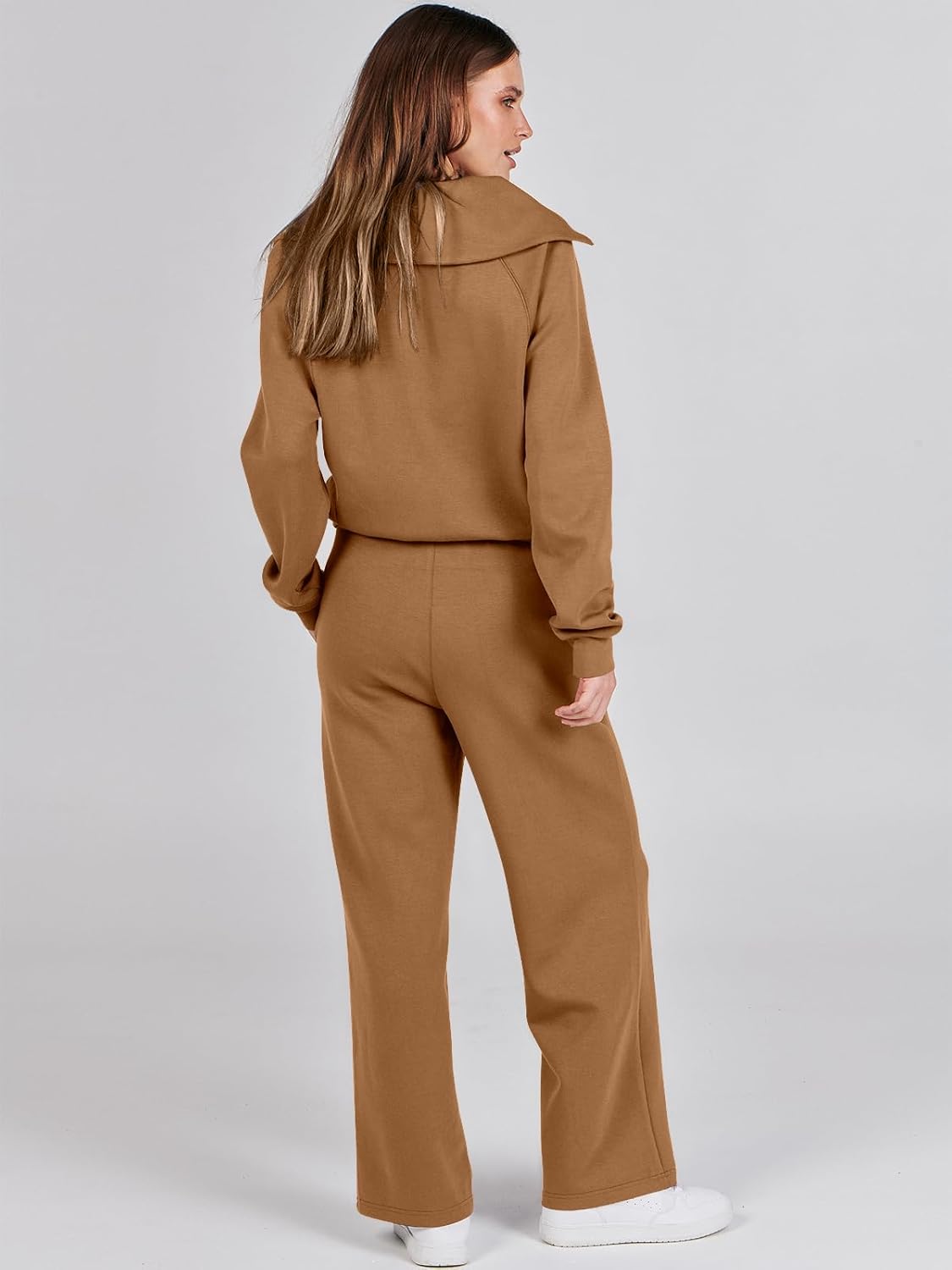ANRABESS Women 2 Piece Outfits Sweatsuit Oversized Sweatshirt Sweatpants Tracksuit Sweat Lounge Matching Set 2024 Fall Trendy