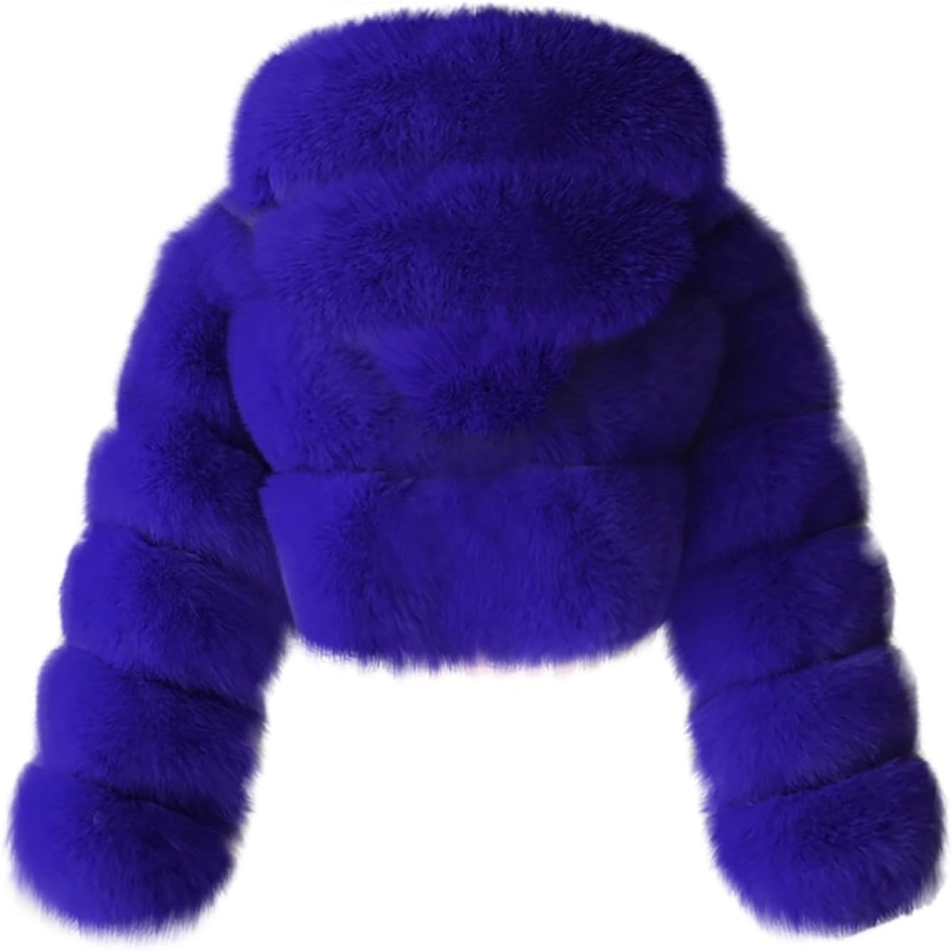 Women's Crop Fur Coat Plain Faux Fur Quilted Jacket Thick Warm Winter Jacket Teenager Girls Fur Jacket Zip Up Jacket Coat Faux Fur Jacket Long Sleeve Winter Coat Cuddly Jacket Winter Fur Coat