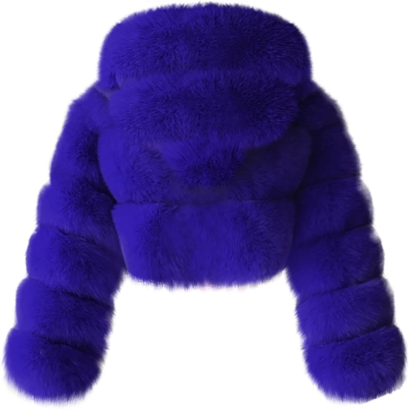Women's Crop Fur Coat Plain Faux Fur Quilted Jacket Thick Warm Winter Jacket Teenager Girls Fur Jacket Zip Up Jacket Coat Faux Fur Jacket Long Sleeve Winter Coat Cuddly Jacket Winter Fur Coat