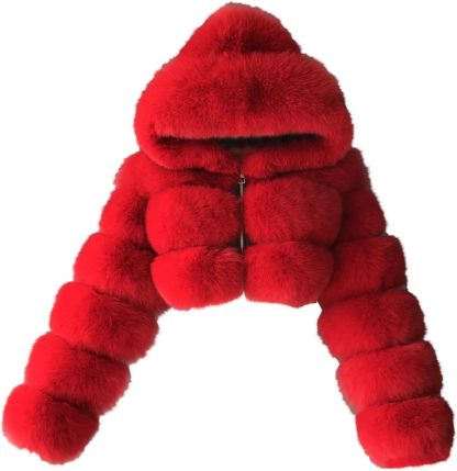 Women's Crop Fur Coat Plain Faux Fur Quilted Jacket Thick Warm Winter Jacket Teenager Girls Fur Jacket Zip Up Jacket Coat Faux Fur Jacket Long Sleeve Winter Coat Cuddly Jacket Winter Fur Coat