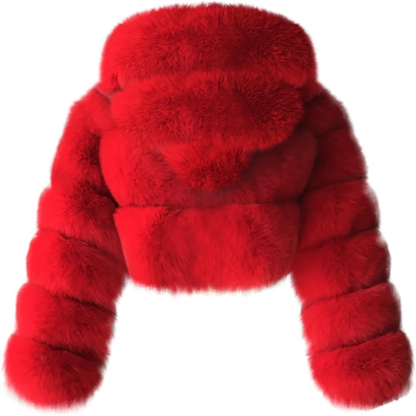 Women's Crop Fur Coat Plain Faux Fur Quilted Jacket Thick Warm Winter Jacket Teenager Girls Fur Jacket Zip Up Jacket Coat Faux Fur Jacket Long Sleeve Winter Coat Cuddly Jacket Winter Fur Coat
