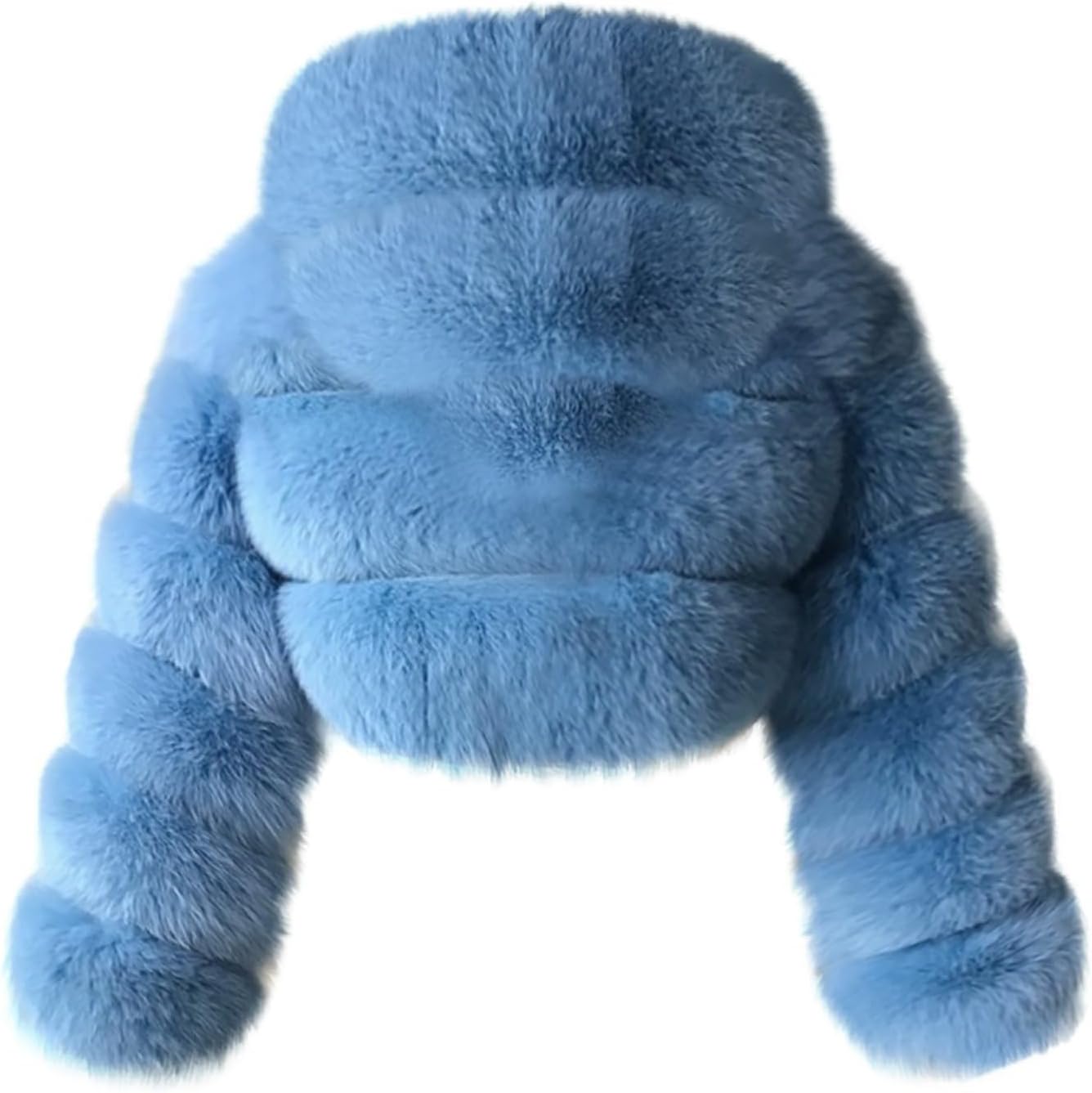 Women's Crop Fur Coat Plain Faux Fur Quilted Jacket Thick Warm Winter Jacket Teenager Girls Fur Jacket Zip Up Jacket Coat Faux Fur Jacket Long Sleeve Winter Coat Cuddly Jacket Winter Fur Coat