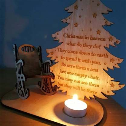 🔥LAST DAY SALE 75% OFF🔥 - Handmade Wooden Christmas Memorial Candle Decoration