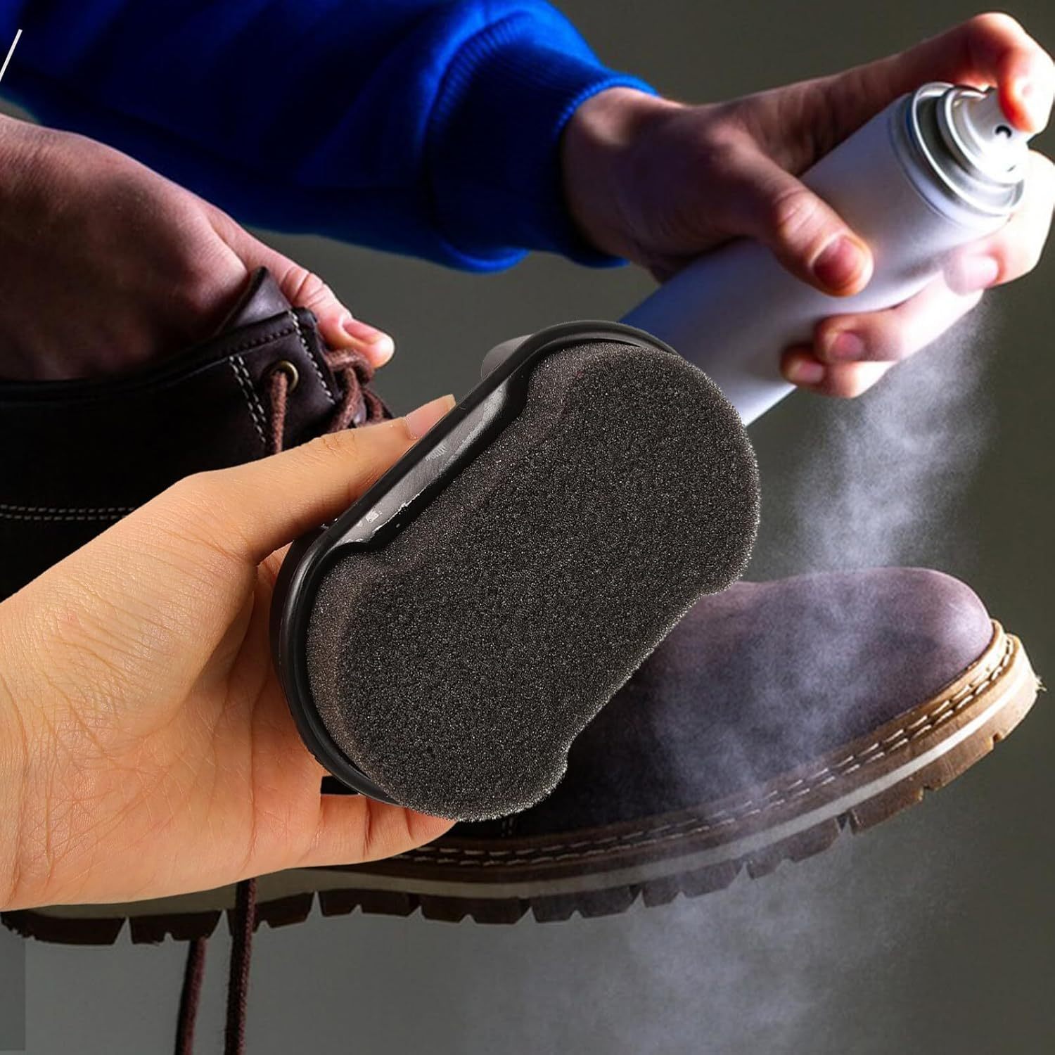 LIFKOME 1 Set Leather Shoe Polish Shoe Brush Comfortable Grip Brush Shoe for Polishing Boot Brush Shoe Scrub Brush Shoes Scrub Brush Shoe Polishing Brush Shoe Polish Brush Sponge