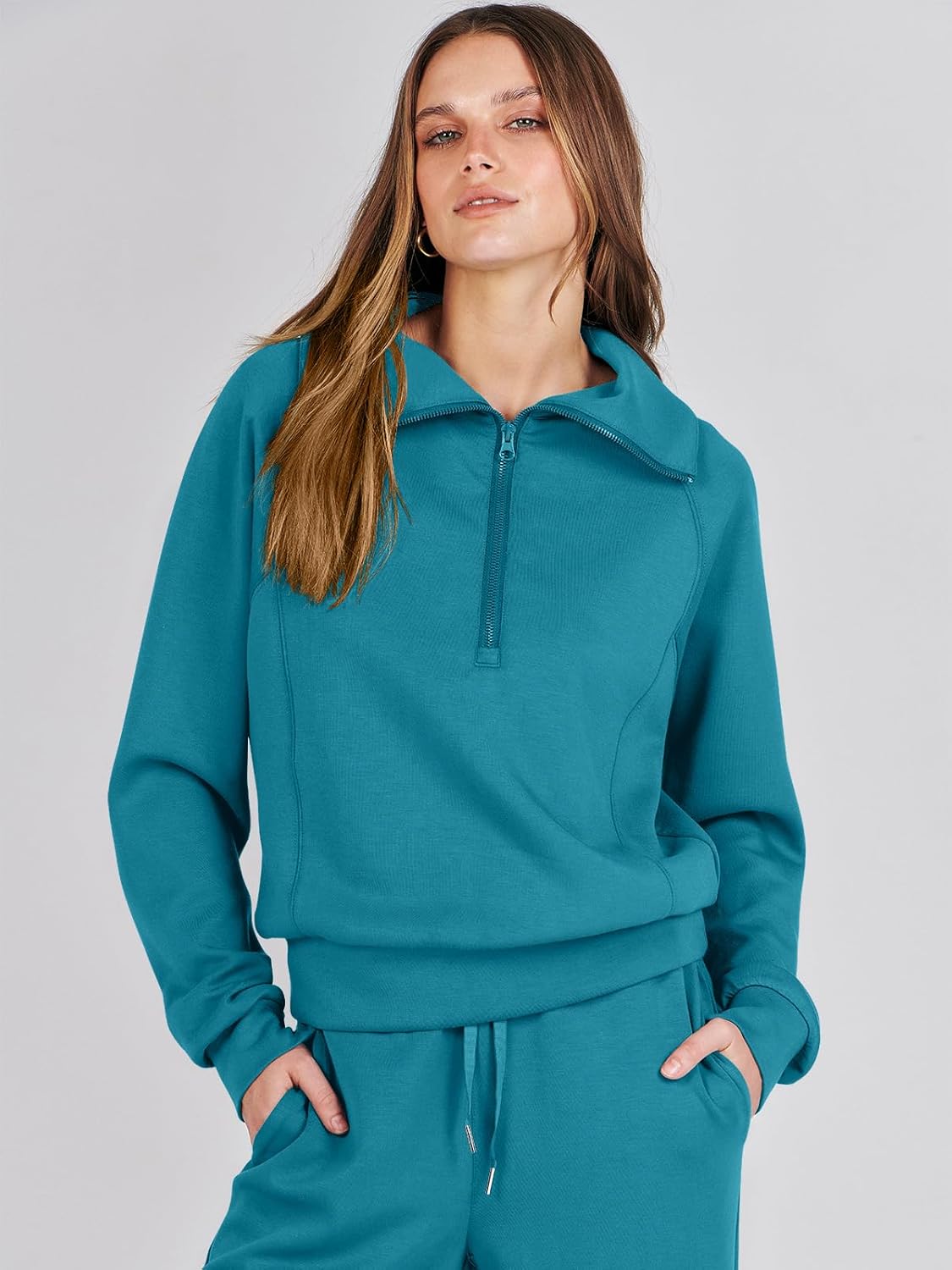 ANRABESS Women 2 Piece Outfits Sweatsuit Oversized Sweatshirt Sweatpants Tracksuit Sweat Lounge Matching Set 2024 Fall Trendy