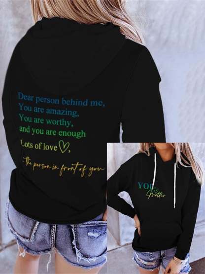 Dear Person Behind Me You Are Amazing You Matter Gradient Hoodie