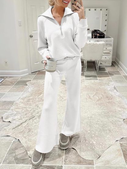 ANRABESS Women 2 Piece Outfits Sweatsuit Oversized Sweatshirt Sweatpants Tracksuit Sweat Lounge Matching Set 2024 Fall Trendy