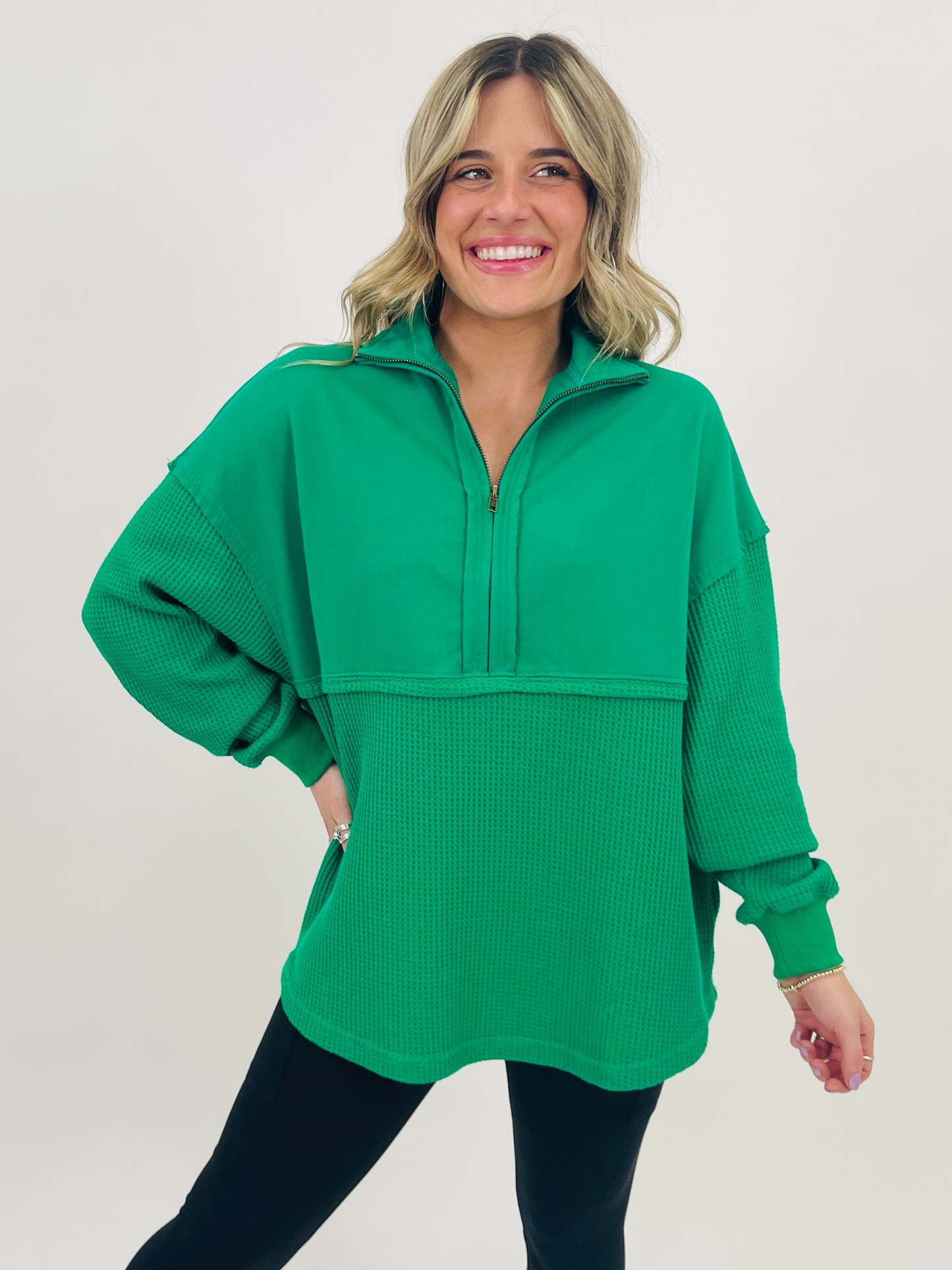Exclusive The Perfect Mix Pullover In Green