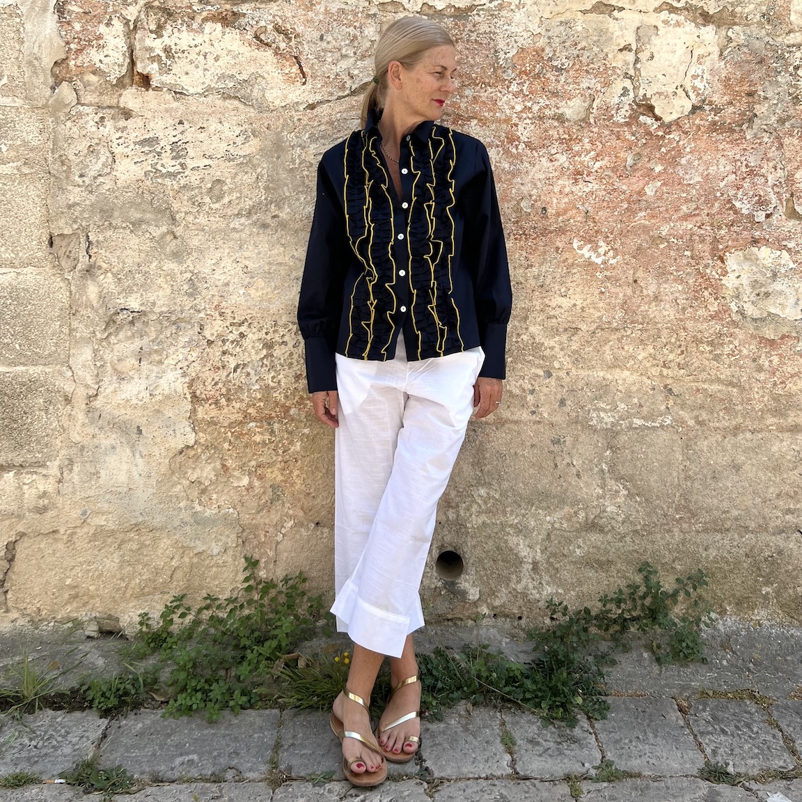 The ruffle blouse