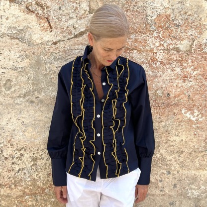The ruffle blouse