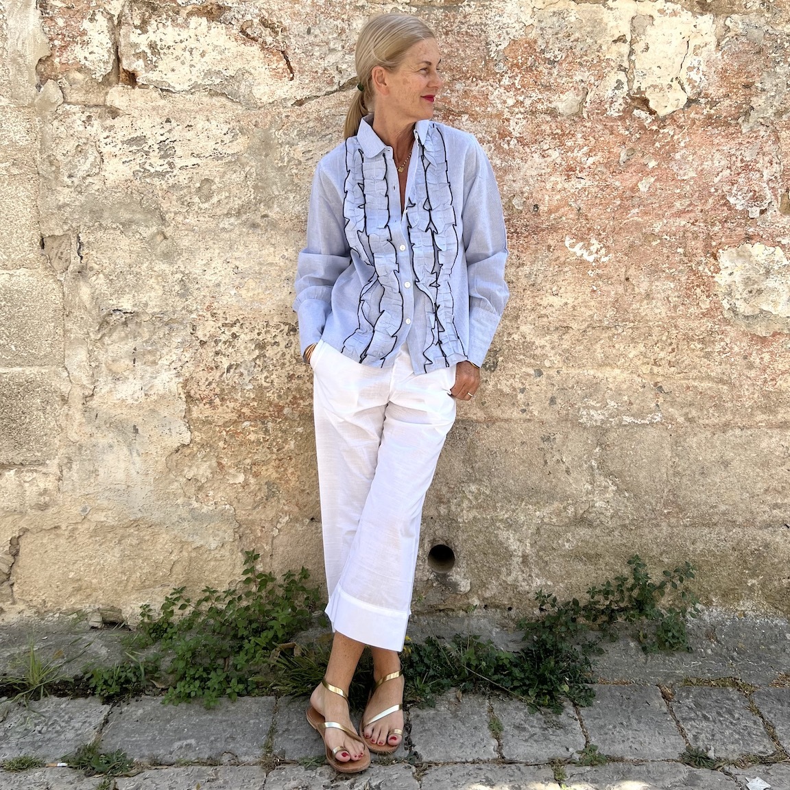 The ruffle blouse