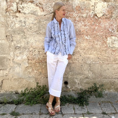 The ruffle blouse