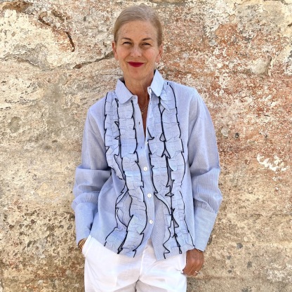 The ruffle blouse