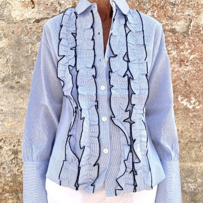 The ruffle blouse