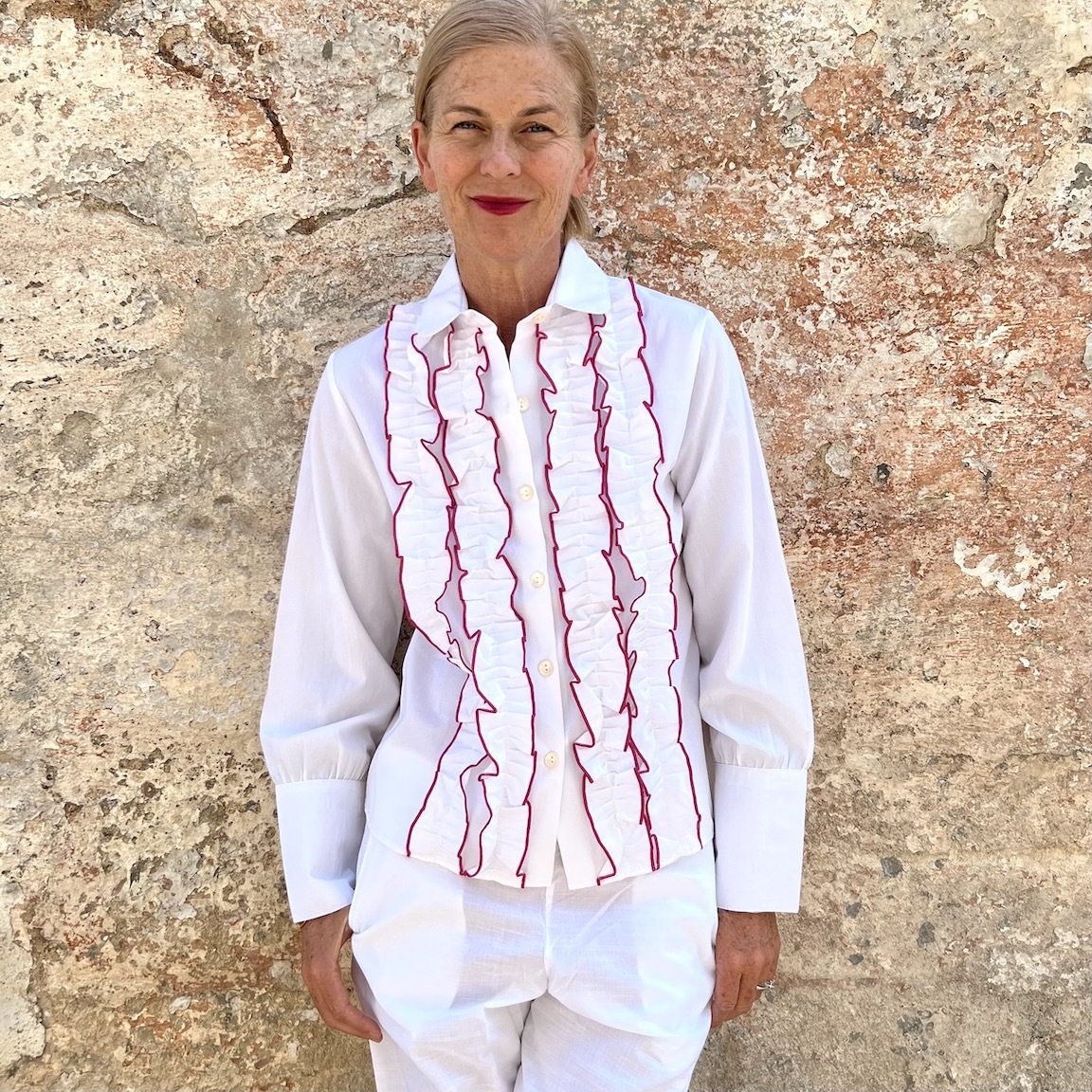 The ruffle blouse