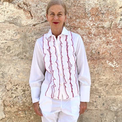 The ruffle blouse