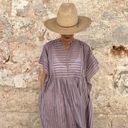 Vacation loose cotton dress 243