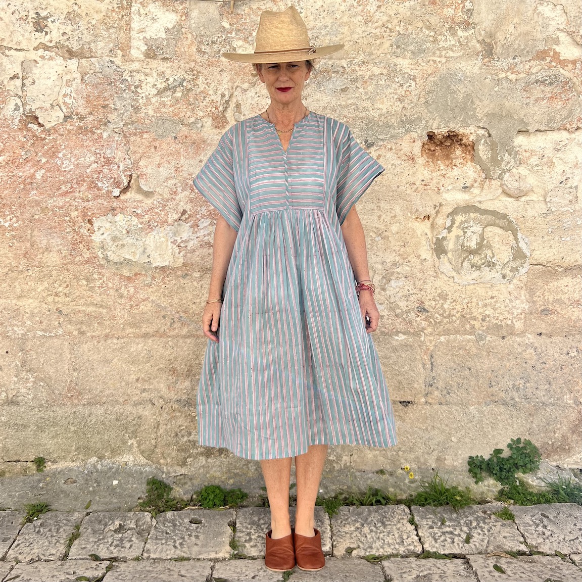 Vacation loose cotton dress 243