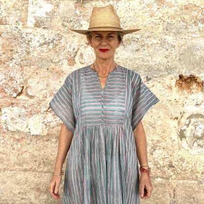 Vacation loose cotton dress 243