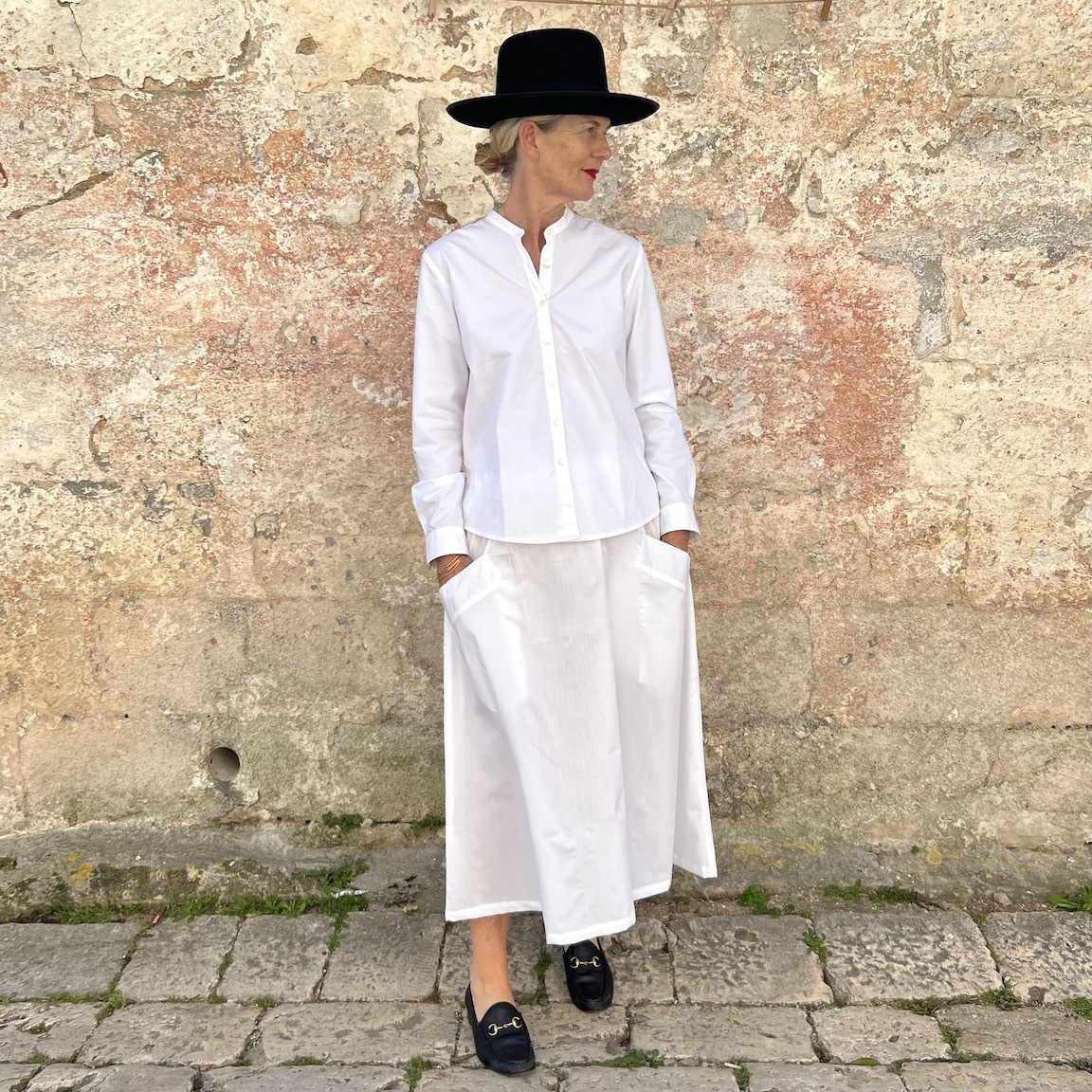 Vacation loose cotton skirt 218