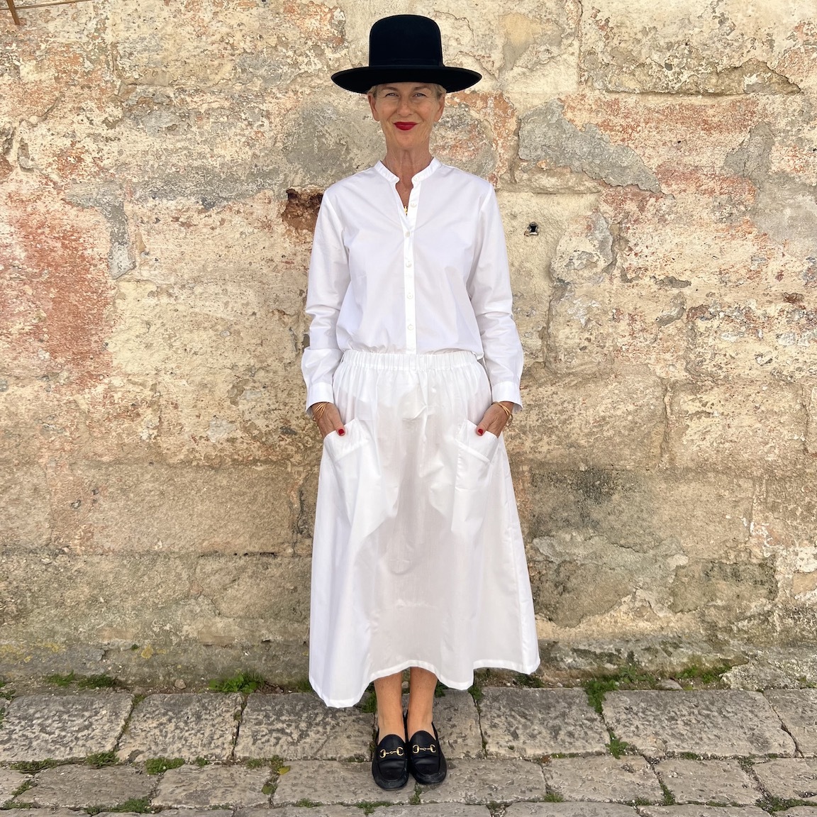 Vacation loose cotton skirt 218