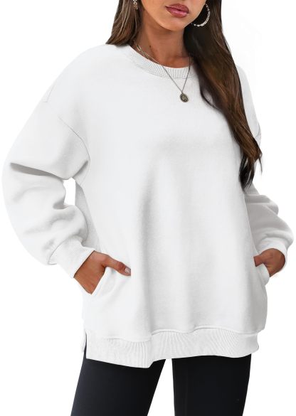 Oversized Crewneck Sweatshirts with Pockets