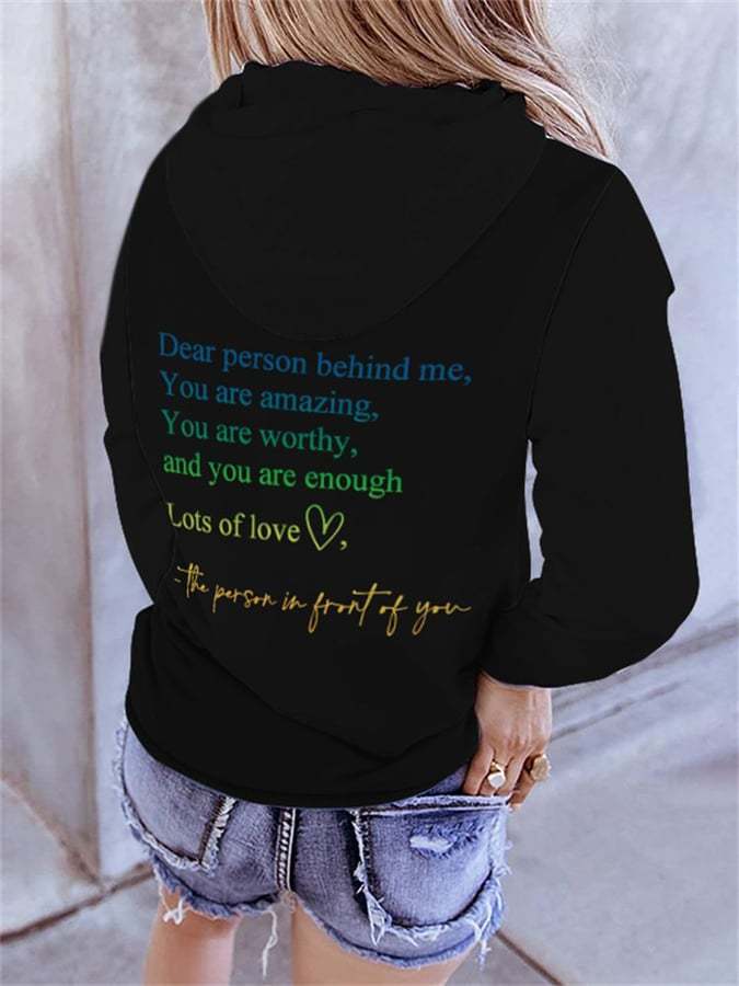 Dear Person Behind Me You Are Amazing You Matter Gradient Hoodie