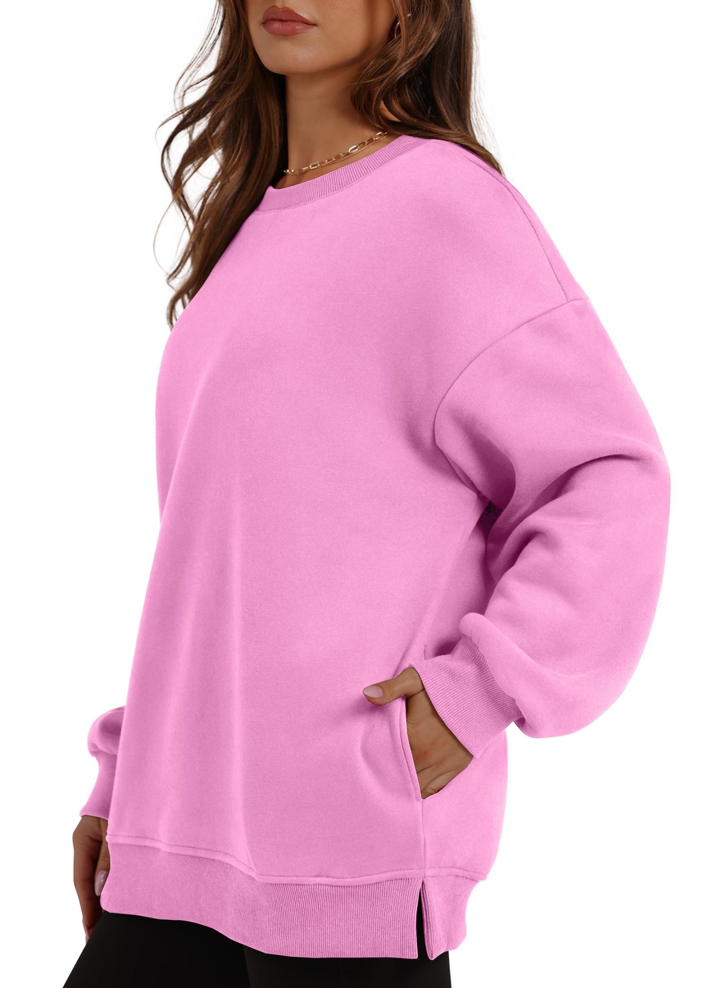 Oversized Crewneck Sweatshirts with Pockets