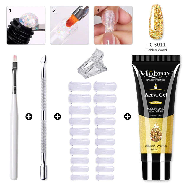 ( Promotion - 50% OFF)🎨🎨Polygel Nail Kit