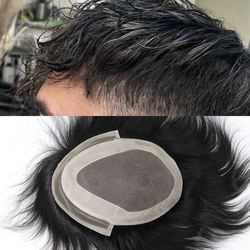 Hollywood 1/2''French Lace In Front and Center Poly Skin In Perimeter Bleach Knot Durable Breathable