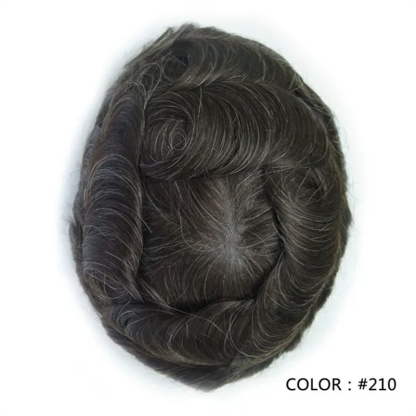 Swiss Lace Hairpieces Brethable Durable Lace Bleached Knots Super Soft Mens Wig