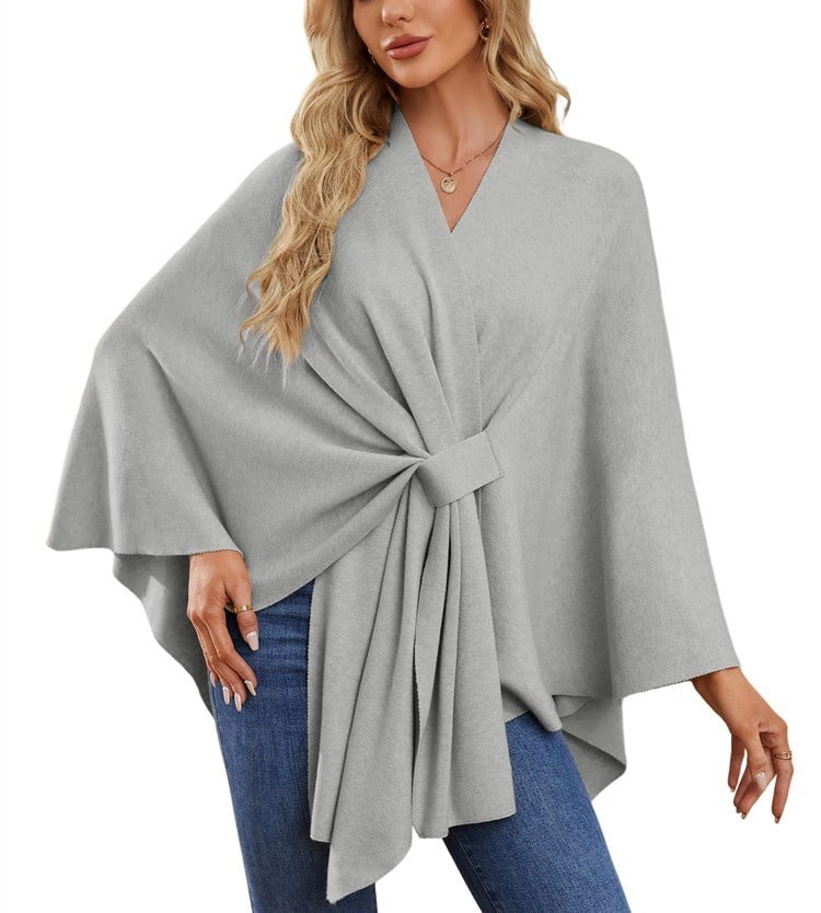 🎁LAST DAY 49% OFF-Elegant Shawl Wraps Soft Open Front Poncho Sweater
