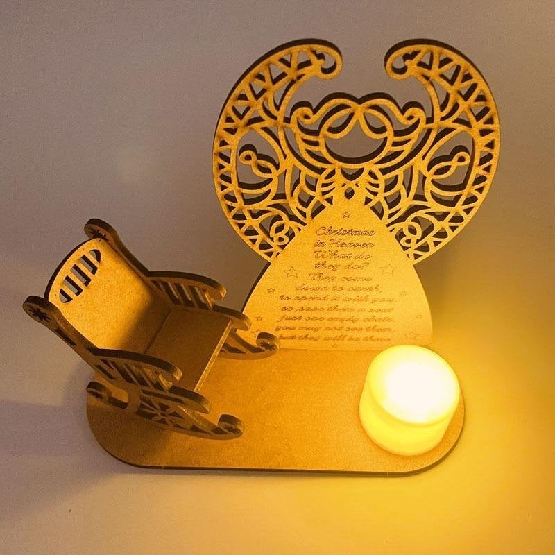 🔥LAST DAY SALE 75% OFF🔥 - Handmade Wooden Christmas Memorial Candle Decoration