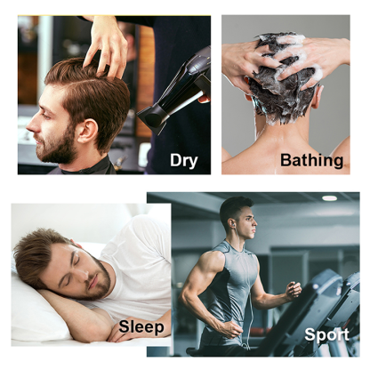 Natural Original Human Hair Patch Breathable and Comfortable with NPU Edge Fully Hand-Tied, for Men and Women