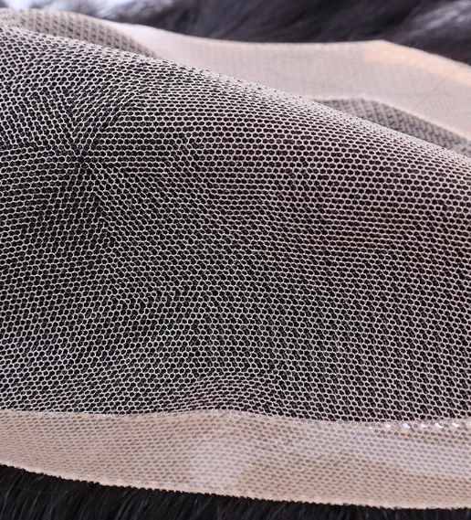 Natural Original Human Hair Patch Breathable and Comfortable with NPU Edge Fully Hand-Tied, for Men and Women