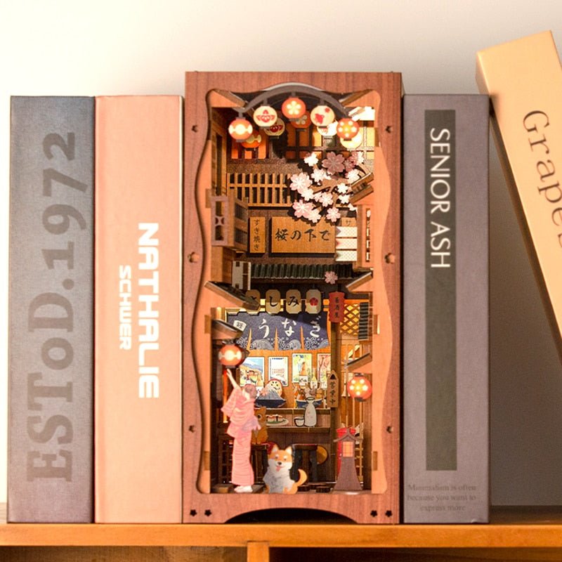 Japanese Izakaya Alley DIY Book Nook Wooden Puzzle