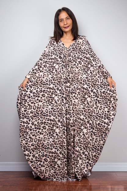 Leopard Kaftan Dress