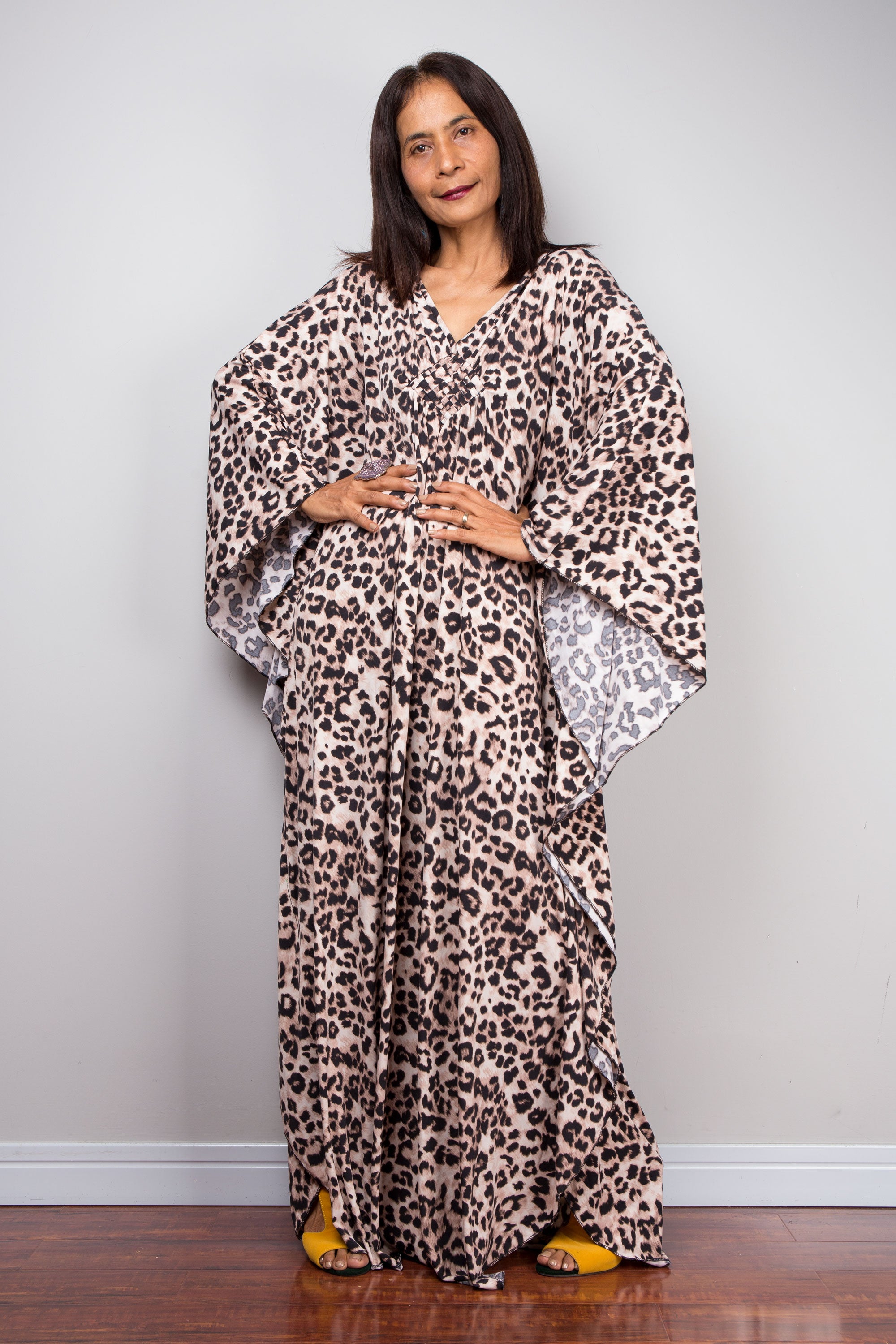 Leopard Kaftan Dress
