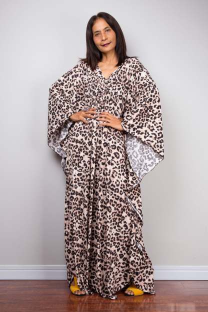 Leopard Kaftan Dress