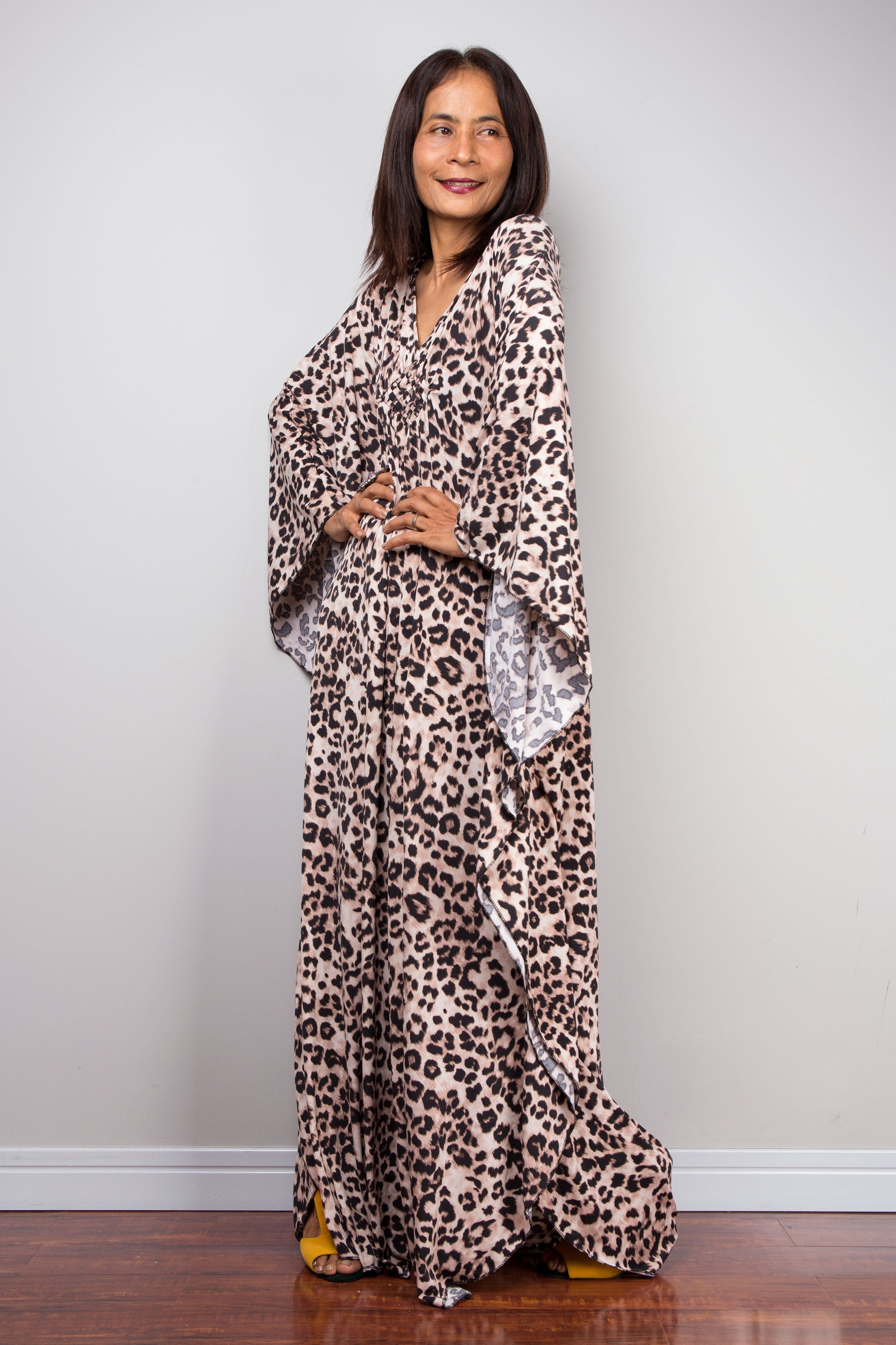 Leopard Kaftan Dress