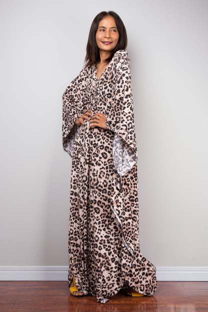 Leopard Kaftan Dress