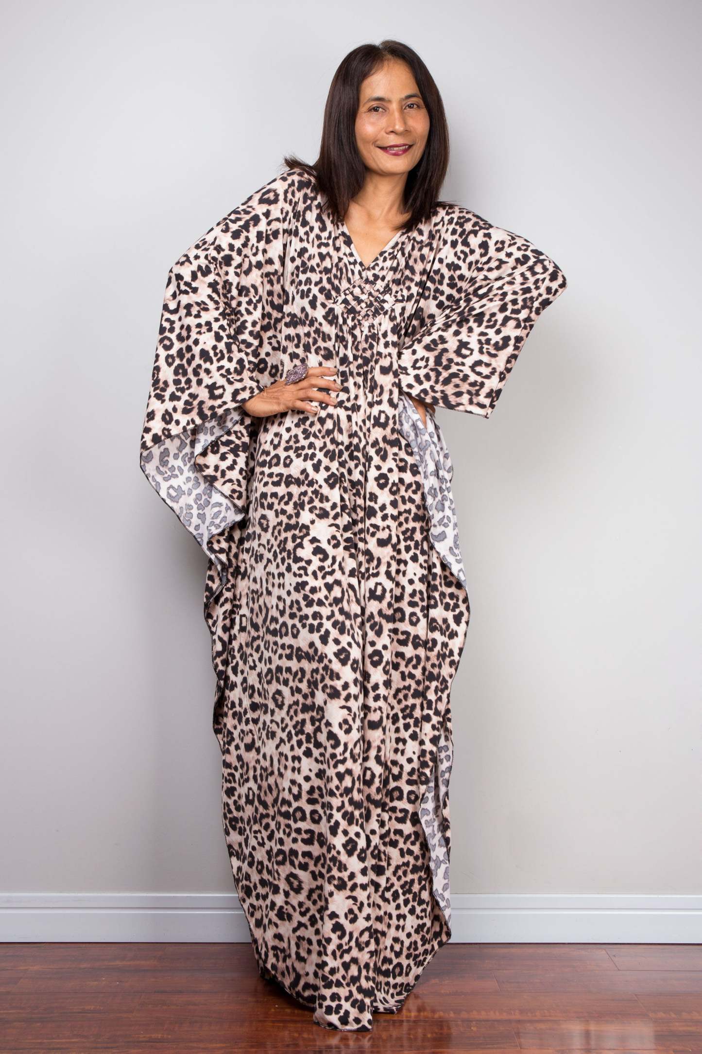 Leopard Kaftan Dress